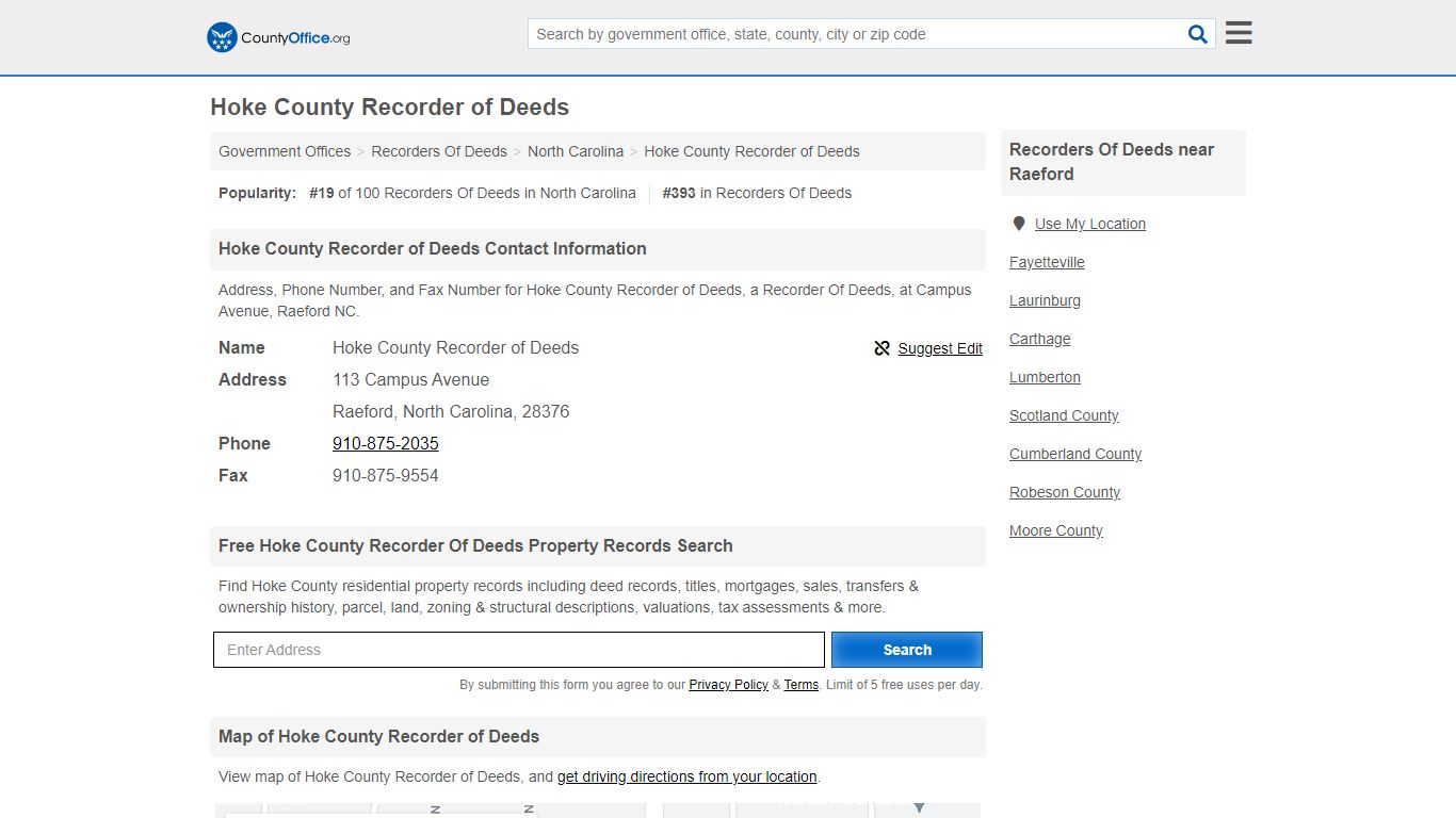 Hoke County Recorder of Deeds